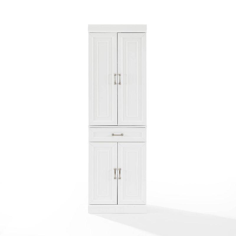 Crosley 78" Stanton Kitchen Storage Pantry Cabinet White: 24-Inch Slim Modular Storage, 5 Shelves, 4 Doors