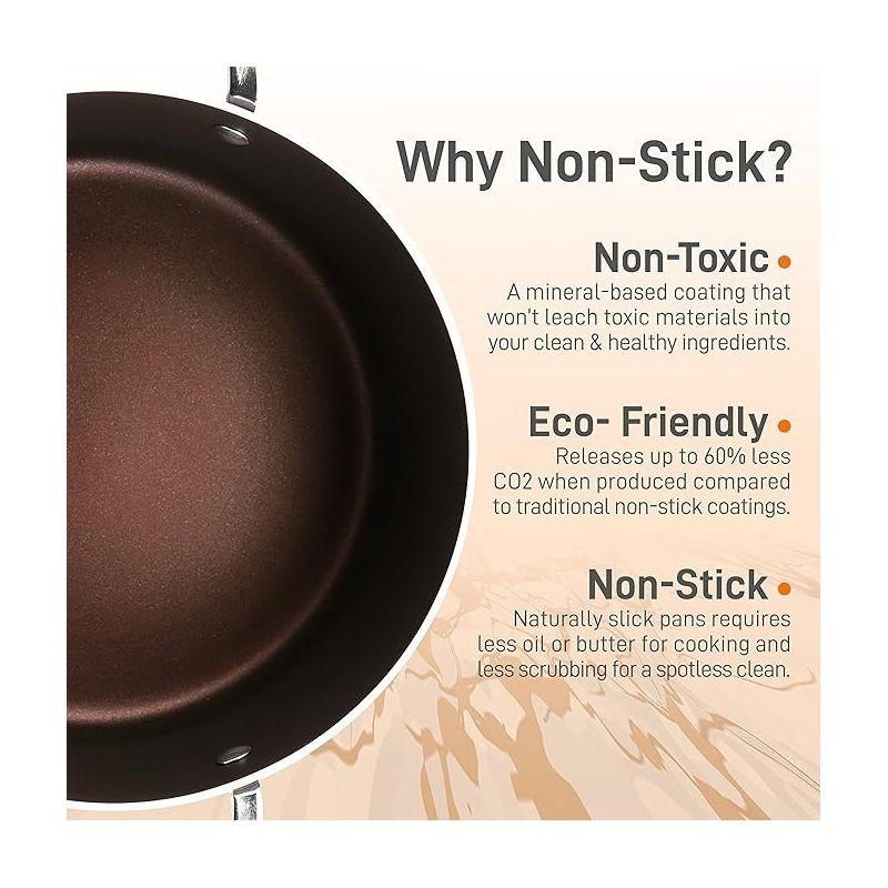 NutriChef 5 Quarts Non-Stick Aluminum Pot Set