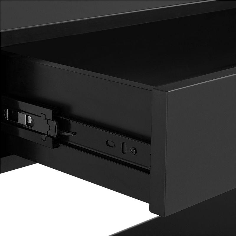 Yaheetech Wooden Console Table Entryway Table with Power Outlet, Black