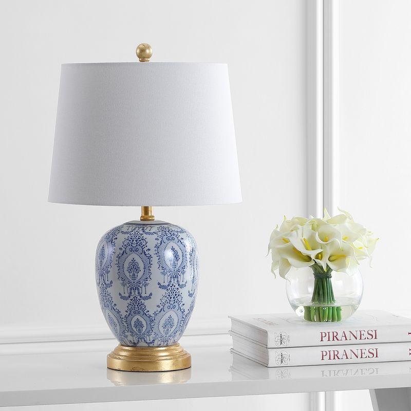 Kalel Table Lamp (Set of 2) - Blue/White - Safavieh.