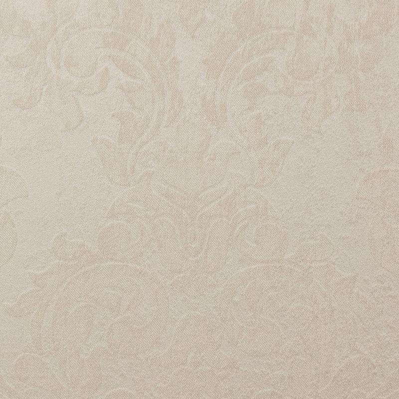 Chanasya 2pk Embossed Damask Room Darkening Window Curtain Panels - Set of 2 - 52 x 63 Inches Long - Ivory