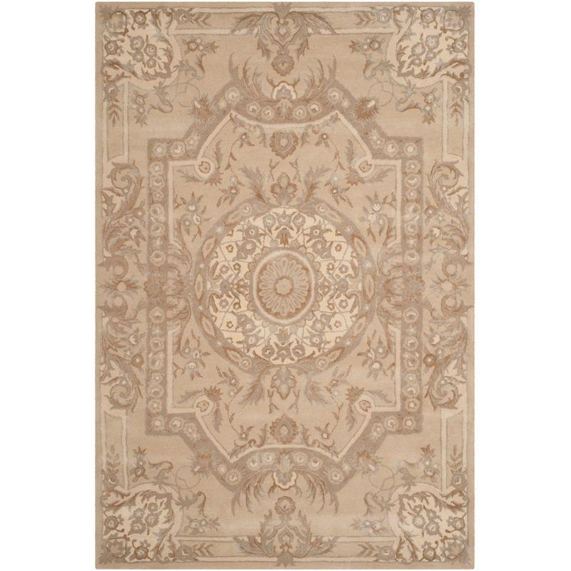 Savonnerie SAV623 Hand Tufted Area Rug - Sand - 6'x9' - Safavieh.