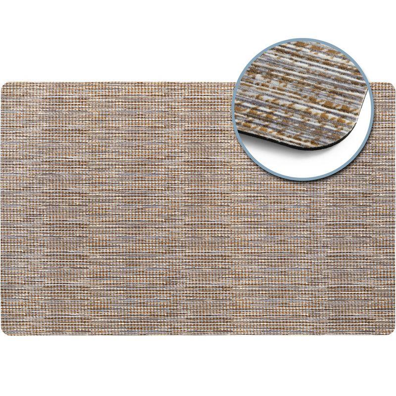 SoHome Smooth Step Houndstooth Machine Washable Low Profile Stain Resistant Non-Slip Versatile Utility Kitchen Mat