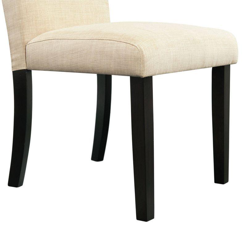 Picket House Furnishings Florentina Side Chair Set Linen: Modern Upholstered MDF Frame, 300 lbs Capacity