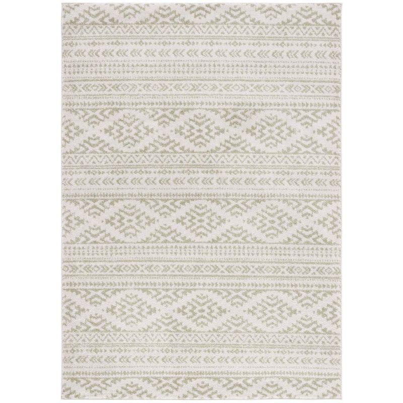 Tulum TUL272 Power Loomed Indoor Area Rug - Ivory/Sage - 5'3"x7'6" - Safavieh