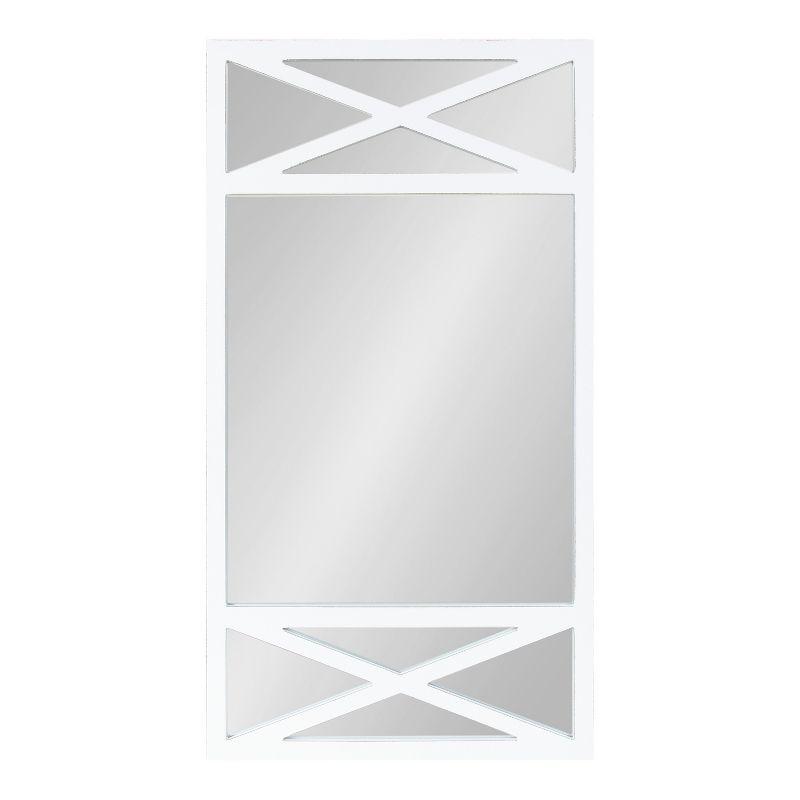 Kate and Laurel Thacker Framed Wall Mirror, 22x40, White