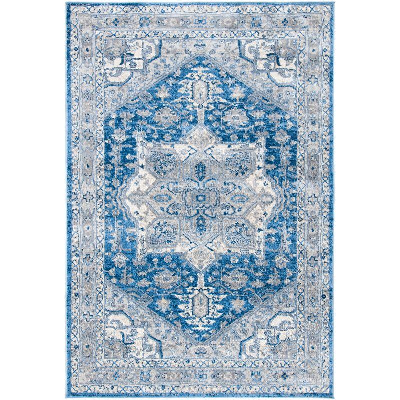 Brentwood BNT852 Power Loomed Indoor Area Rug - Blue/Grey - 9'x12' - Safavieh