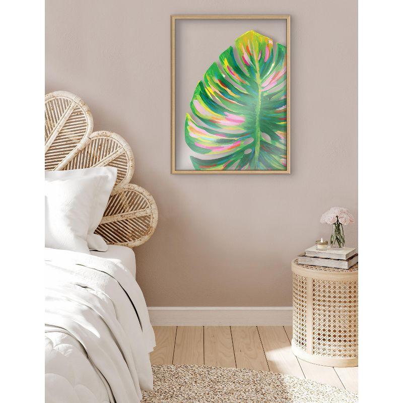 Kate and Laurel Blake Monstera Framed Printed Art by Jessi Raulet of Ettavee