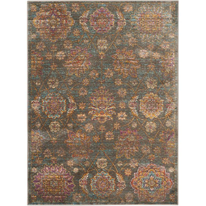 Sevilla 47" Gray Rectangular Viscose Area Rug