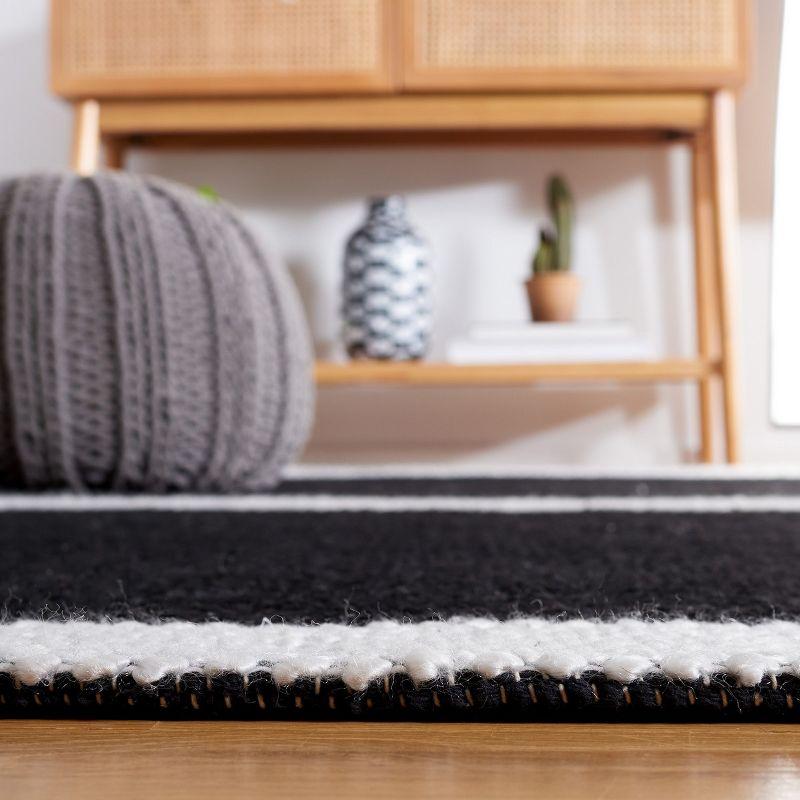 Natura NAT324 Flat Weave Indoor Area Rug - Black/Ivory - 8'x10' - Safavieh