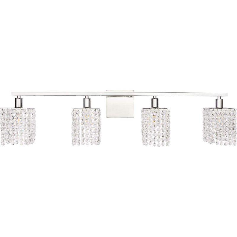 Elegant Lighting Phineas 4 light Chrome and Clear Crystals wall sconce
