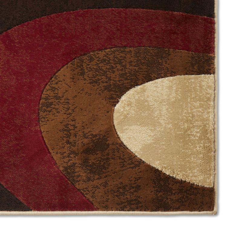 Home Dynamix Slade Contemporary Abstract Runner Area Rug, Brown/Red, 1'9"x7'2"