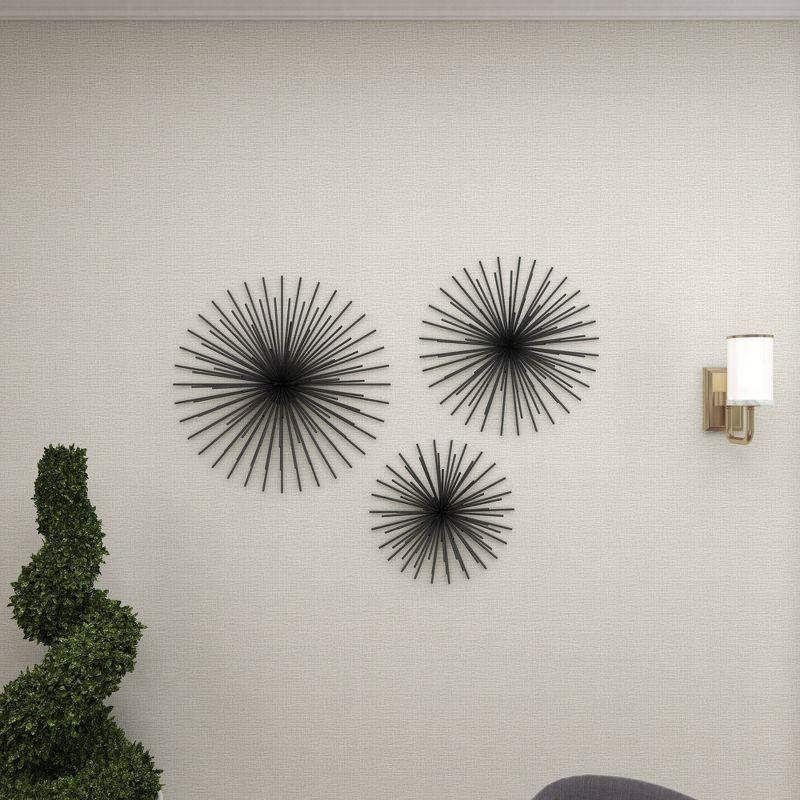 Set of 3 Metal Starburst 3D Wall Decors - Olivia & May