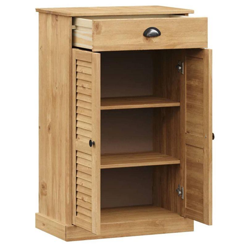 vidaXL VIGO Shoe Cabinet Shoe Storage Organizer with Doors Solid Wood Pine