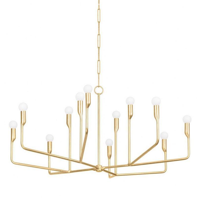 Troy Lighting Norman 12 - Light Chandelier in  Vintage Gold Leaf