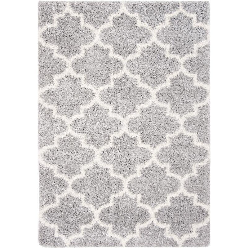 Fontana Shag 800 FNT818 Power Loomed Indoor Area Rug - Grey/Cream - 5'3"x7'6" - Safavieh