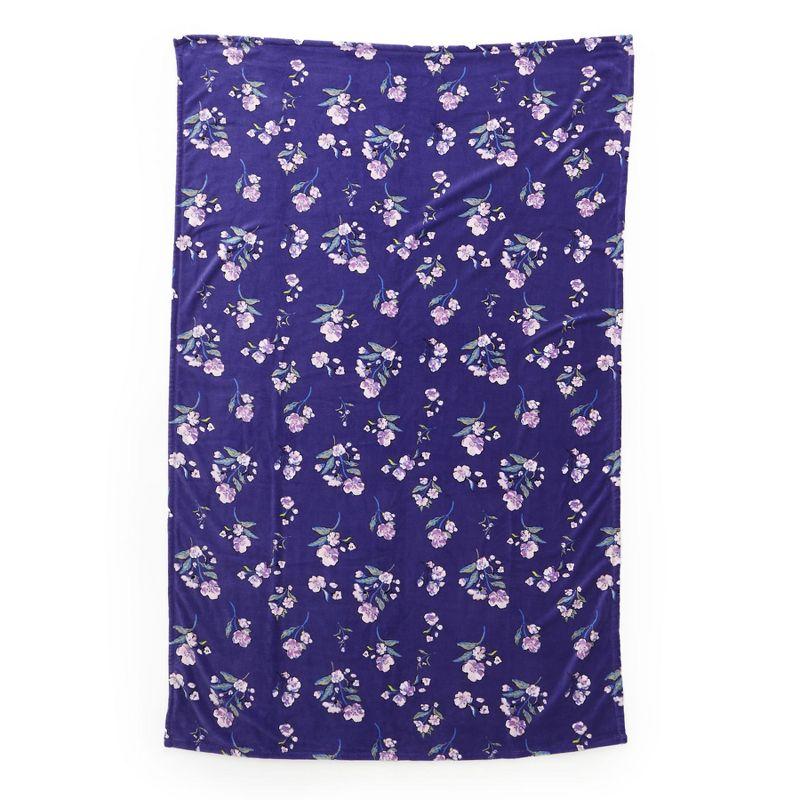 Vera Bradley Women's Outlet Fleece Throw Blanket Wild Roses