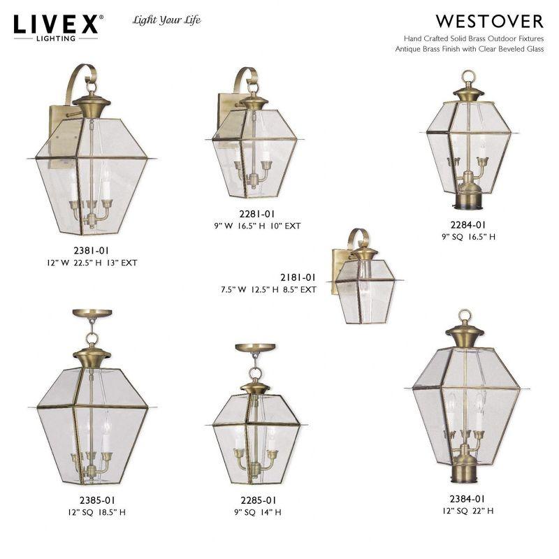 Livex Lighting Westover 3 - Light Pendant in  Antique Brass