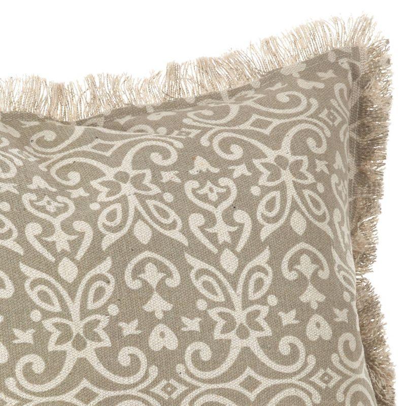 Naxos Geometric Feather Throw Pillow