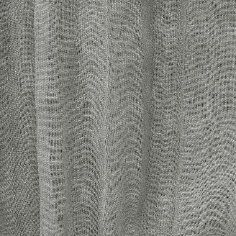 Habitat Paloma Sheer Dual Header Stylish and Functional Curtain Panel 52" x 108" Grey