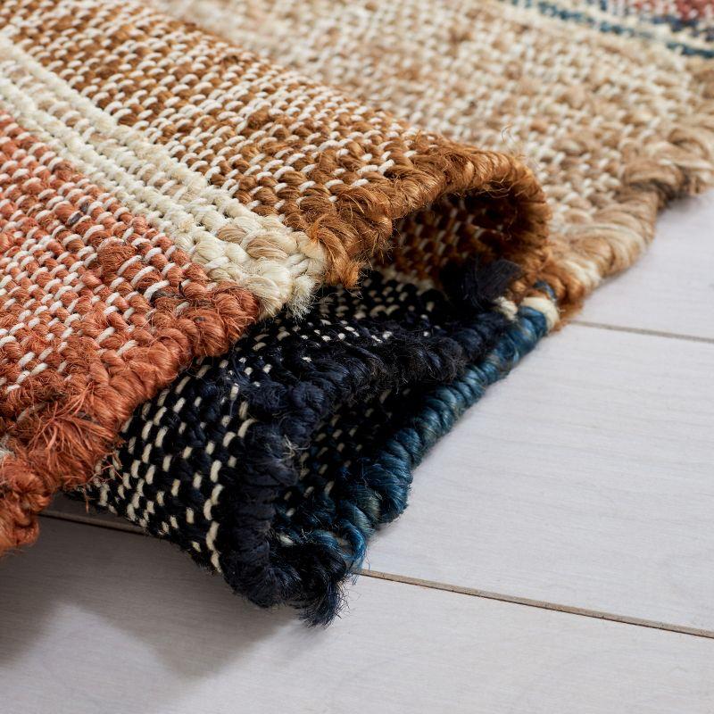 Kilim KLM177 Flat Weave Area Rug - Blue/Rust - 5'x8' - Safavieh
