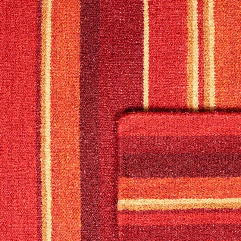 Striped Kilim STK601 Hand Loomed Indoor Area Rug - Red - 4'x6' - Safavieh