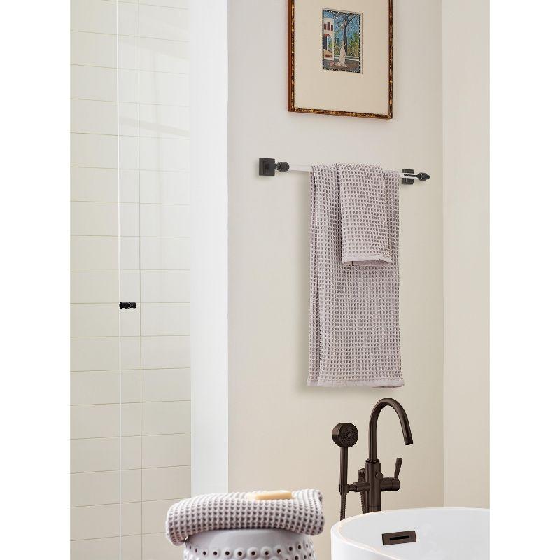 Amerock Glacio Clear/Oil-Rubbed Bronze 24 inch (610mm) Towel Bar