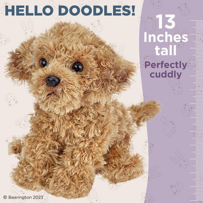 Bearington Caramel Dog 13 Inch Stuffed Dog - Puppy Stuffed Animal - Doodles the Labradoodle