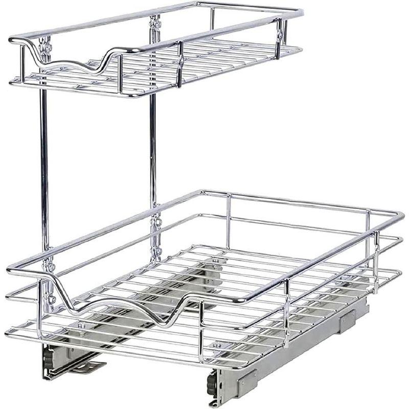 Chrome 2-Tier Under Sink Slide-Out Organizer