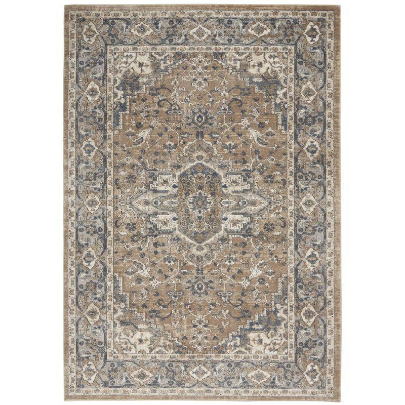 Nourison Concerto Center Medallion Indoor Rug Beige Grey 3'9" x 5'9"