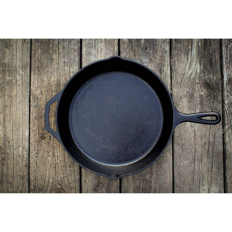 Lodge 6.5" Cast Iron Skillet: Oven & Broiler-Safe, Hand Wash, Gas & Induction Compatible, Black, 1.94 lbs