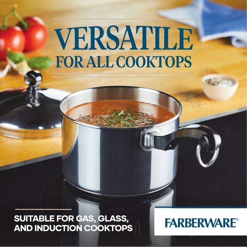 Farberware Classic 2-qt. Covered Saucepan: Nonstick, Stainless Steel Lid, Oven & Dishwasher Safe, Gas & Induction Compatible