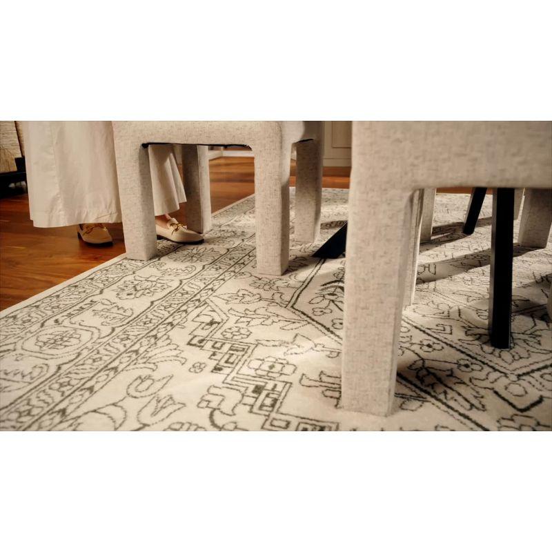 Chic Navy/Ivory Synthetic 2'6" x 16' Hand-Knotted Runner Rug