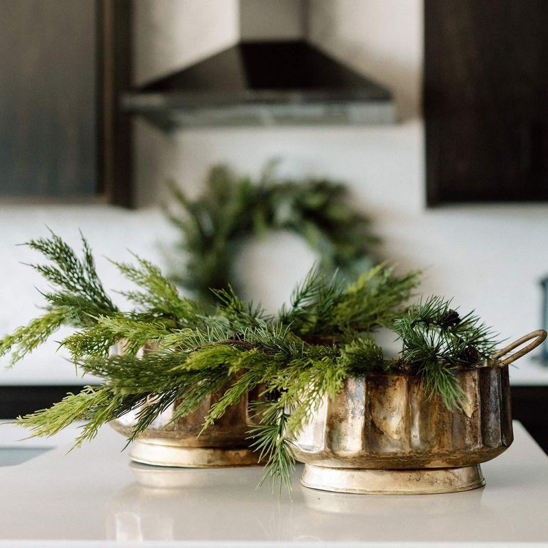 Sullivans Set Of 3 Decorative Iron Bowls 10"H, 9"H & 5"H Gold