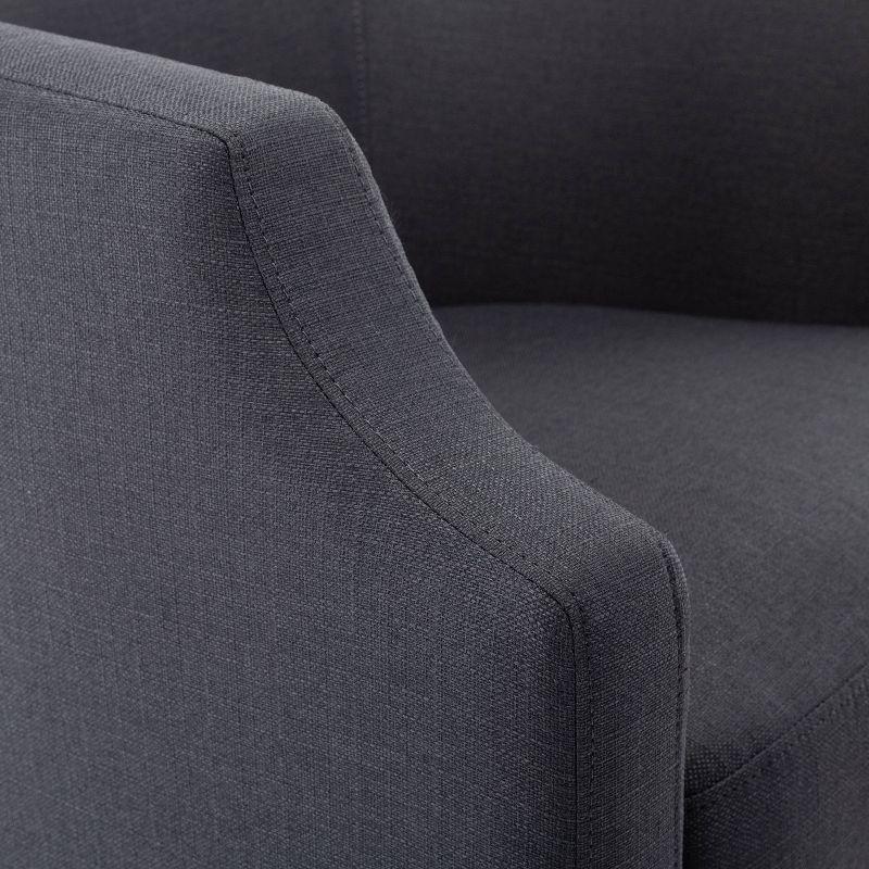 Infinity Ashen Gray Polyester Swivel Barrel Accent Chair