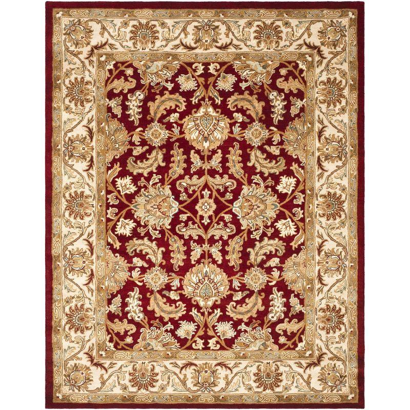 Heritage HG628 Hand Tufted Area Rug - Red/Ivory - 8'3"x11' - Safavieh.