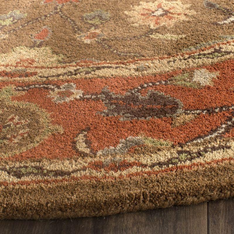 Heritage HG952 Handmade Accent Rug - 2'3"x4' - Moss/Rust - Safavieh
