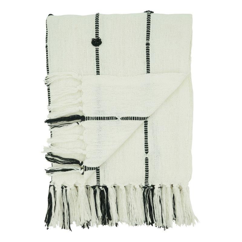 Lush 22"x18" Soft Knotted Cotton Throw Blanket