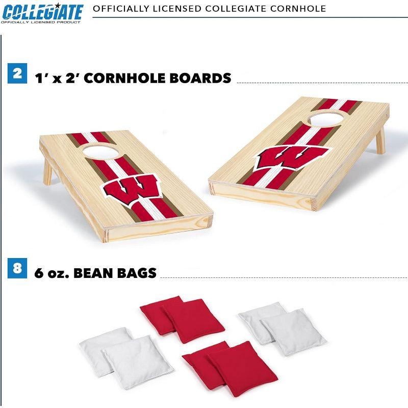 NCAA Wisconsin Badgers 1'x2' Wood Cornhole Set