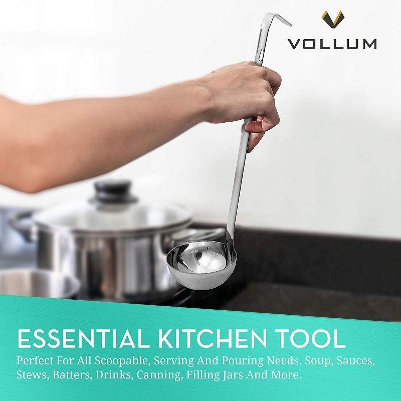 Vollum Heavy Duty Stainless Steel 1-Piece Ladle