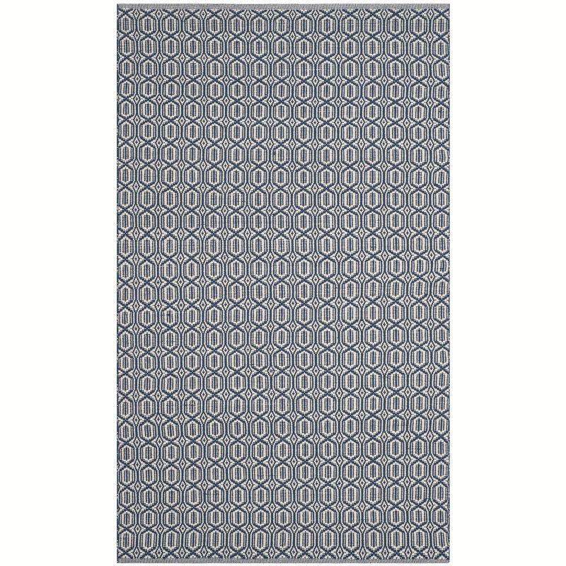 Montauk MTK333 Hand Woven Indoor Area Rug - Ivory/Navy - 4'x6' - Safavieh.