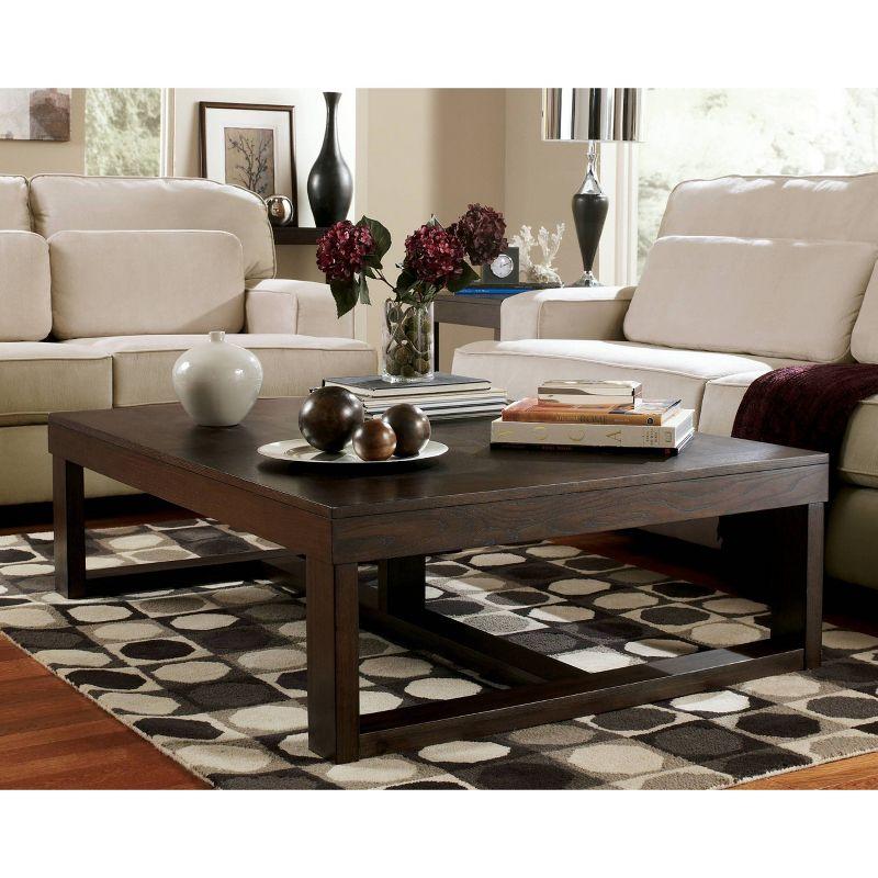 Watson Dark Brown Rectangular Wood Coffee Table