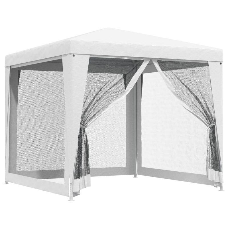 vidaXL Metal Party Tent with 4 Mesh Sidewalls