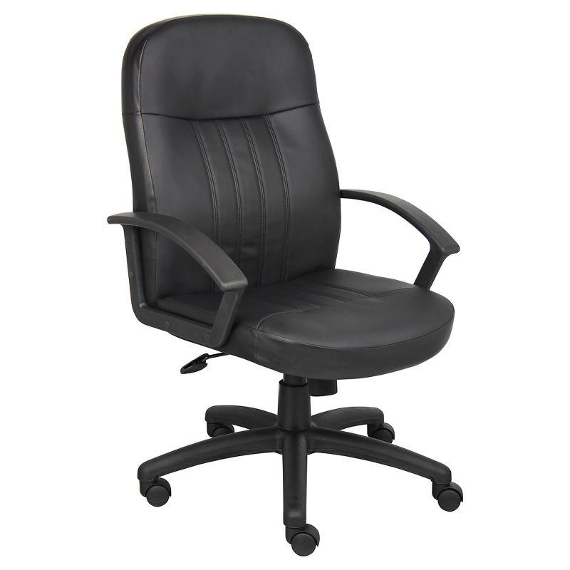 Black Leather High Back Ergonomic Executive Swivel Chair