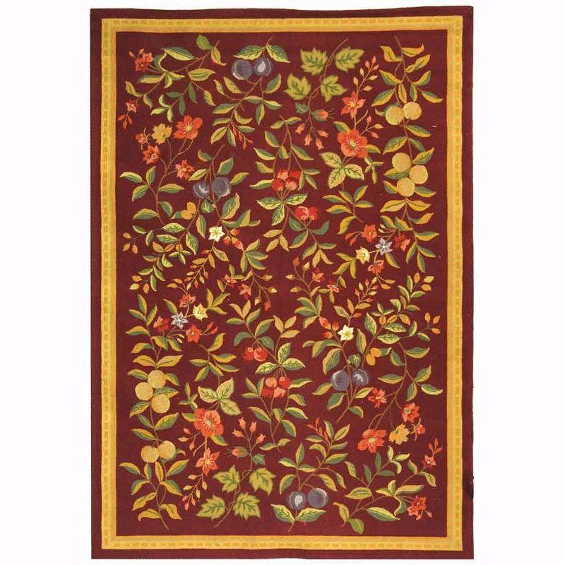 Chelsea HK210 Handmade Area Rug - 6'x9' - Burgundy - Safavieh