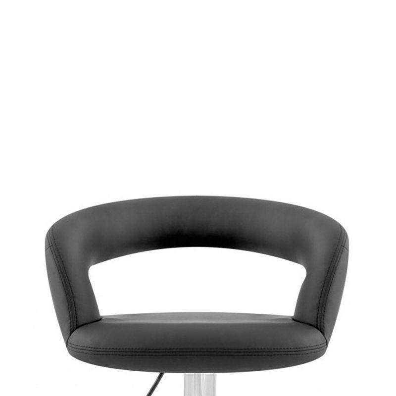 Halo Black Leatherette Swivel Adjustable Bar Stool