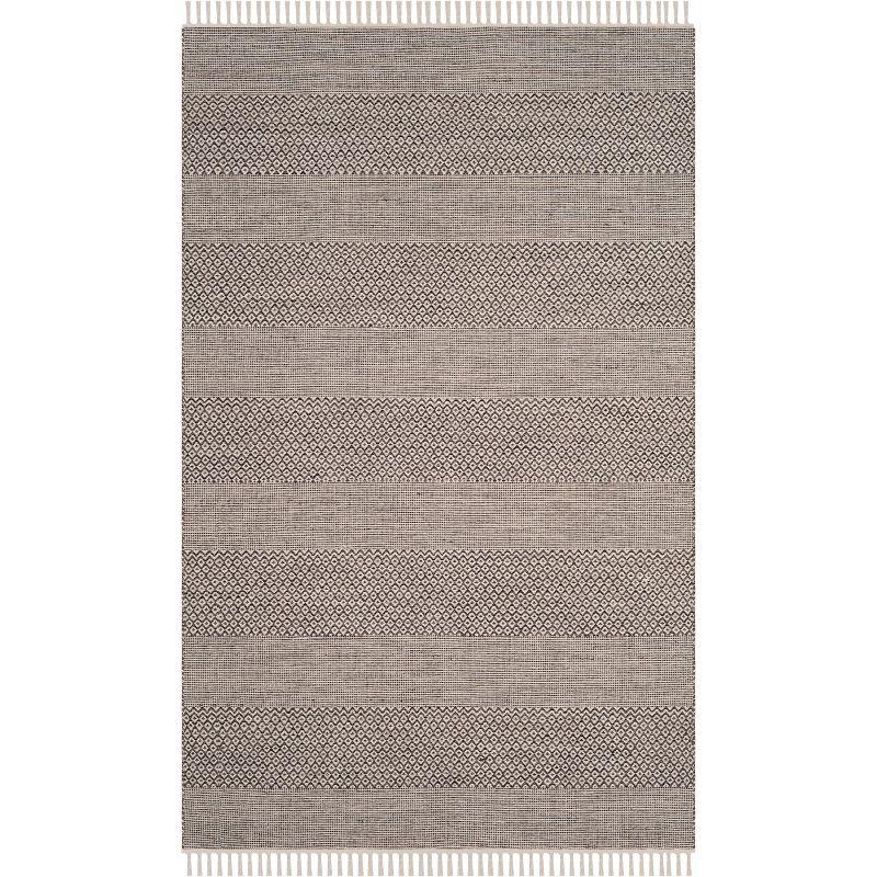 Montauk MTK330 Hand Woven Area Rug - Ivory/Anthracite - 6'x9' - Safavieh.
