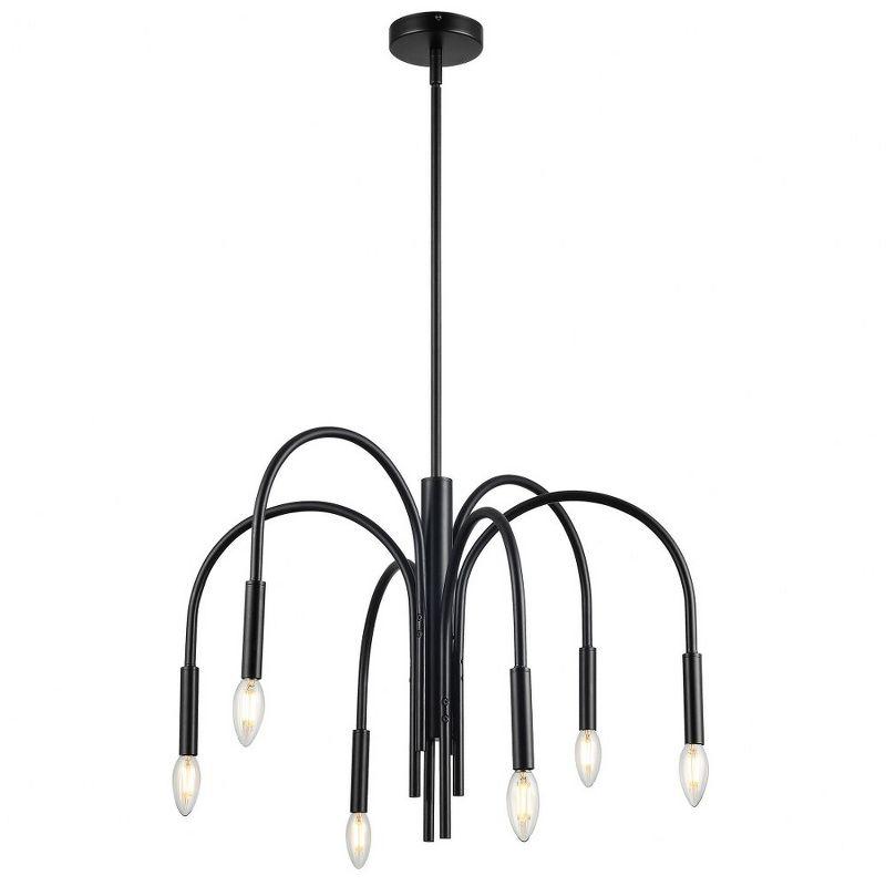 Dainolite Callway 6 - Light Chandelier in  Matte Black