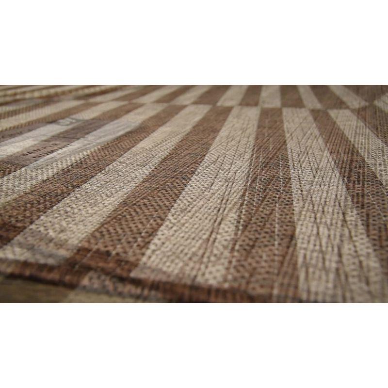 8'x10' Sukie Modern Offset Stripe Indoor/Outdoor Area Rug, Black/Ivory - JONATHAN Y