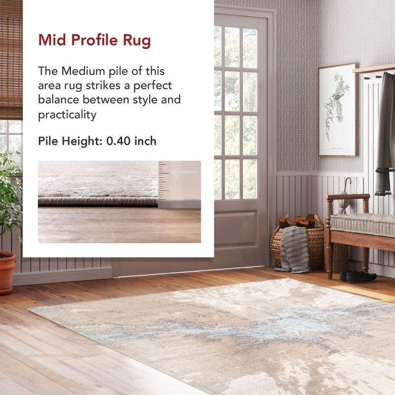 Nuloom Cyn Abstract 5x8 Indoor Area Rug for Living Room Bedroom Dining Room Kitchen, Beige/Ivory